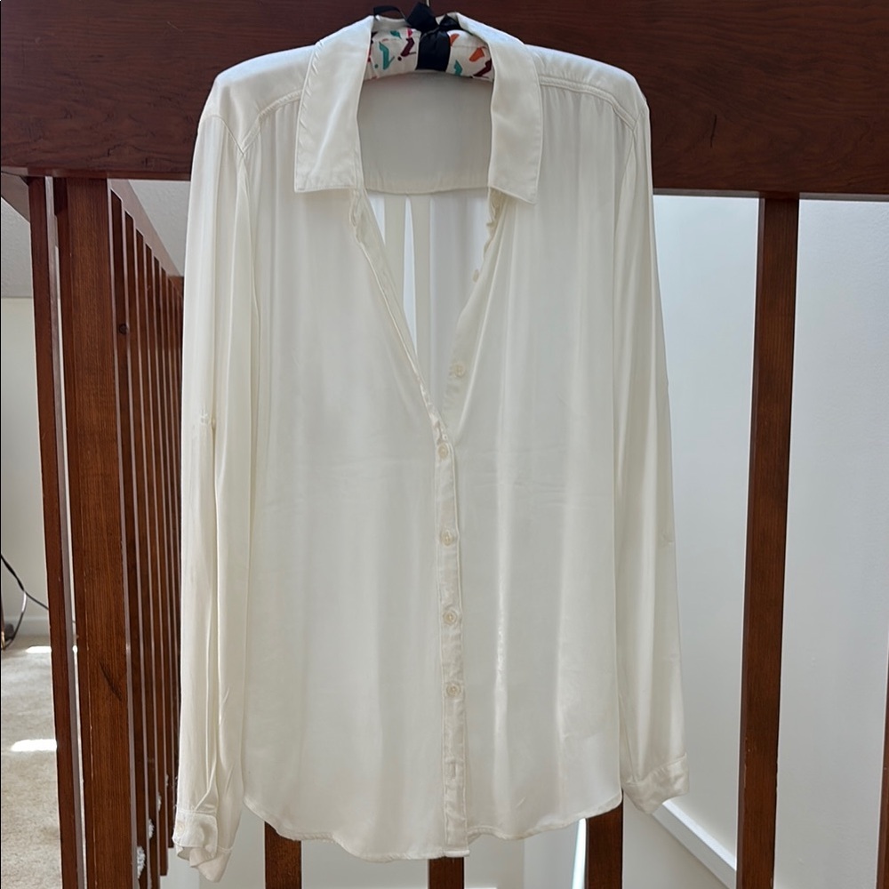 Elegant White Button-Up Blouse